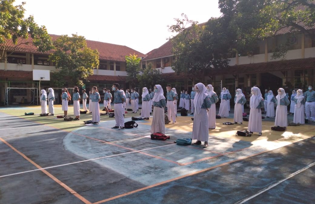 Uji Coba Pembelajaran Tatap Muka ( PTM ) Hari ke 2 di SMP N 8 Surakarta Berlangsung Lancar dan Sukses