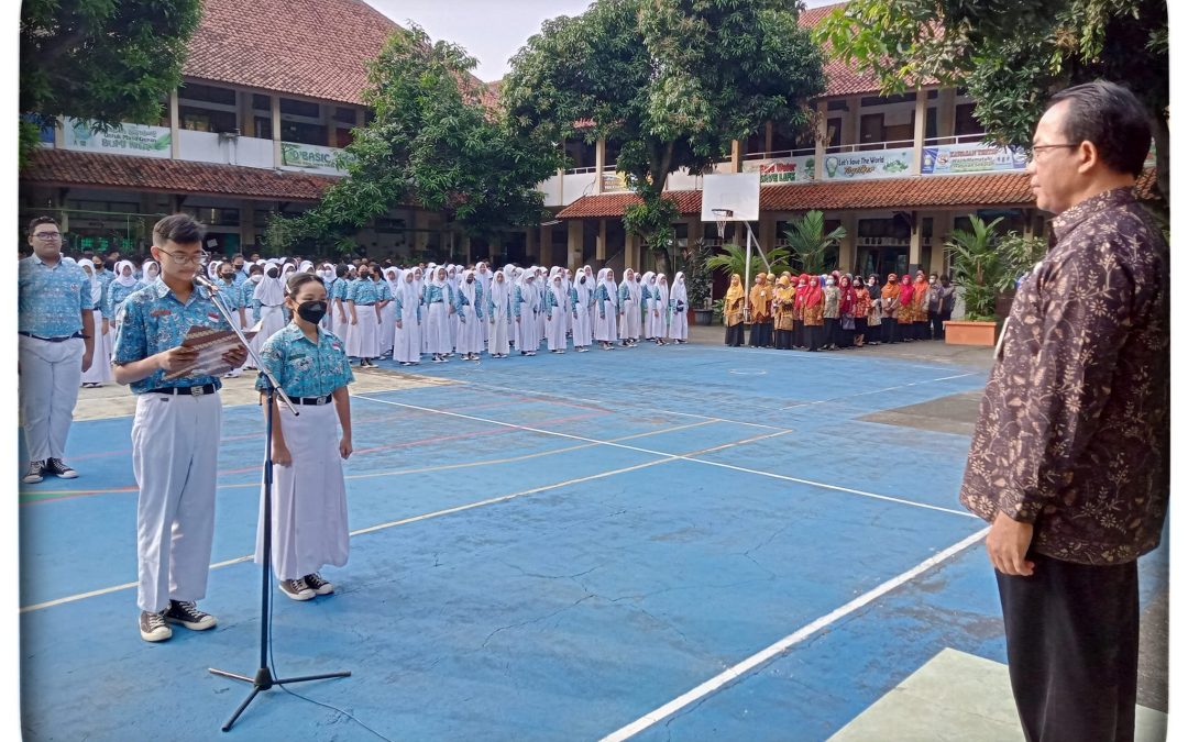 SMP Negeri 8 Surakarta Apel Pagi lanjut Halal bi Halal 1444 H