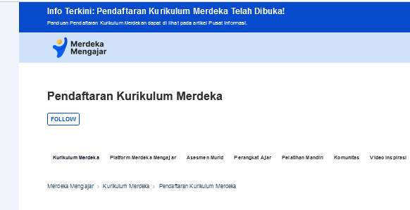 PENDAFTARAN KURIKULUM MERDEKA 2024